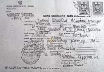 Andrzej and Scarlett Panufnik's marriage certificate